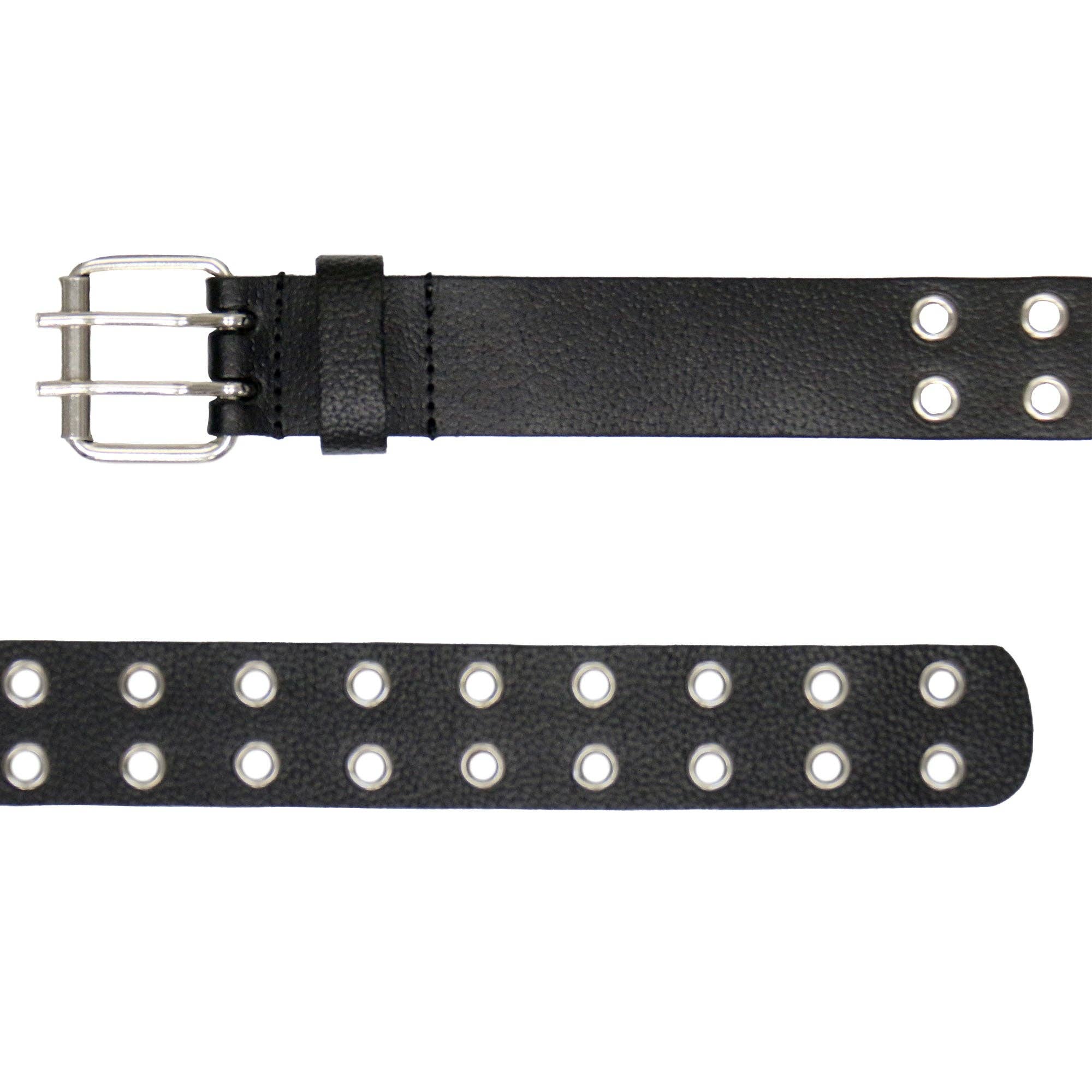 ZWART Hot Leathers 1 1/2" leren riem met dubbele oogjes BLA1122 voor groothandel op Faire2