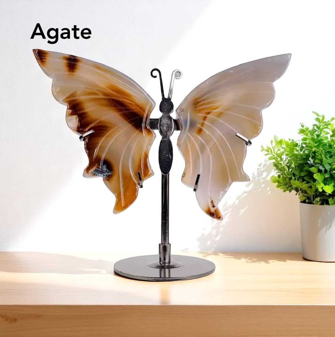 Crystolver (We Cover All Import Fees) – Großhandel Dekofigur – Elegante Schmetterlingsflügel aus Kristall mit Ständer9