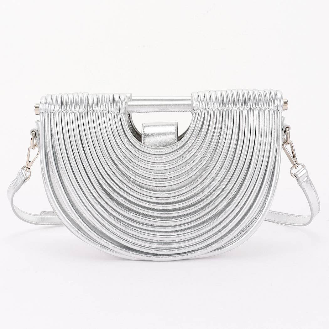 3AM BY H&D ACCESSORIES - Wholesale Crossbody Bag - Women's - Metallic Faux Leather Noodle Bag8