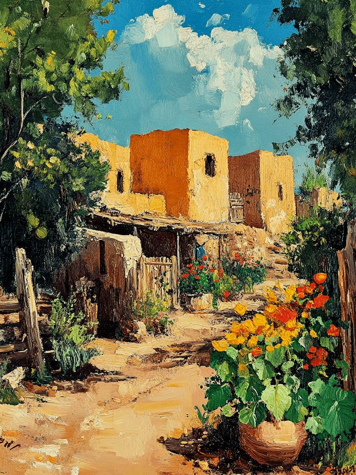 Path to Pueblo - Southwestern Home Decor Wall Art Prints – 8″x10″ Artwork for 11″x14″ Frame for wholesale by Mowbi