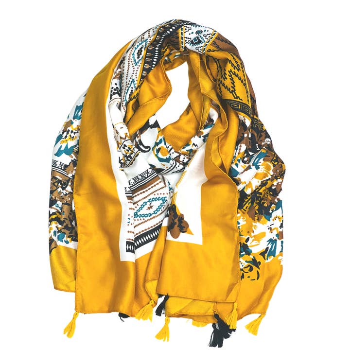 BUFANDA DE POLIÉSTER ESTAMPADA PARA MUJER para venta al por mayor de scaarf.com