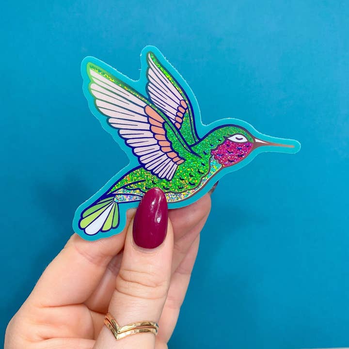 Chelzart - Wholesale Sticker - Hummingbird Sticker Rainbow Glitter | Hummingbird l Decal1