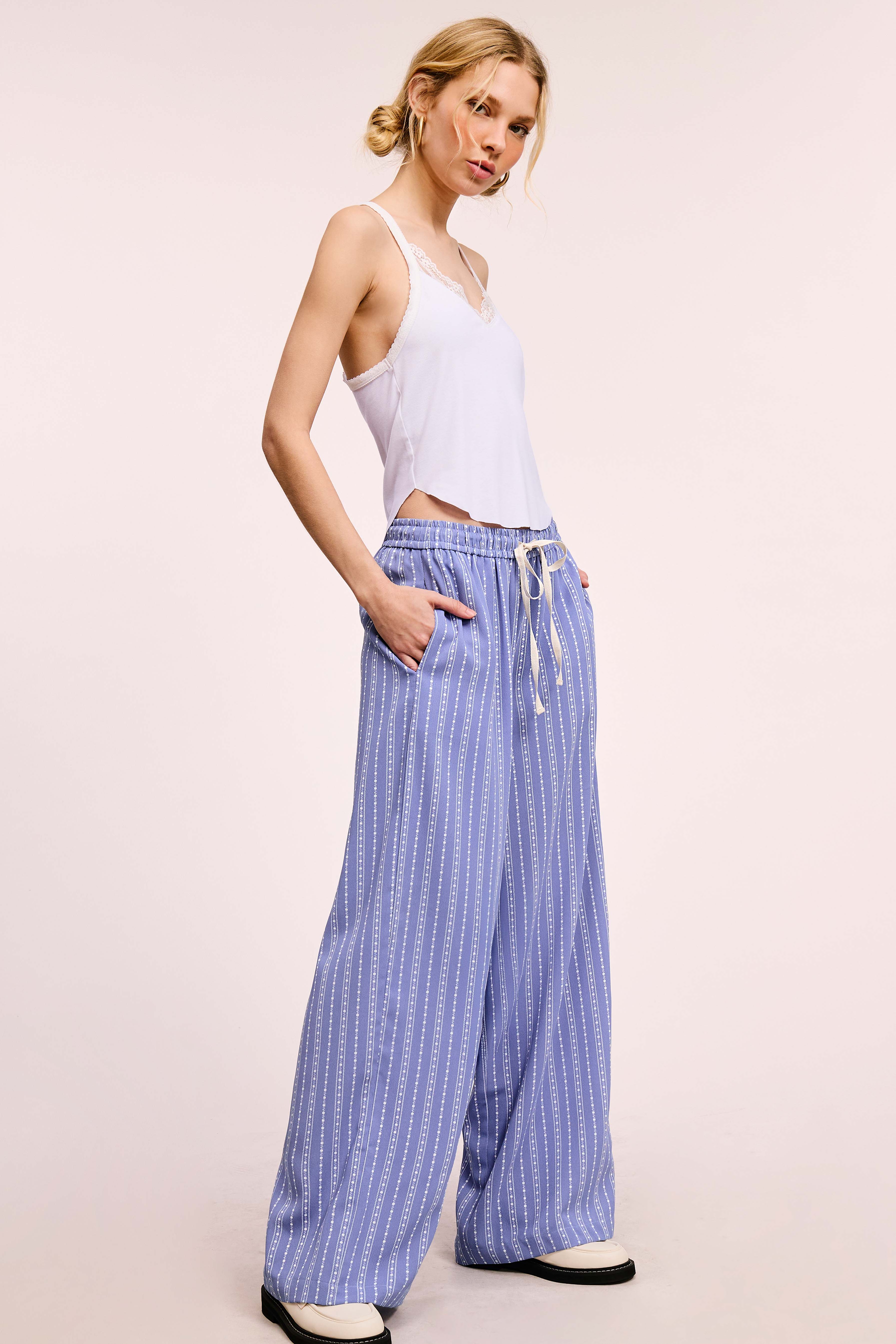 La Miel – Calças - Mulher por atacado – JDP4228-Calças de Design Padronizado de Corte Descontraído Com Bolsos14