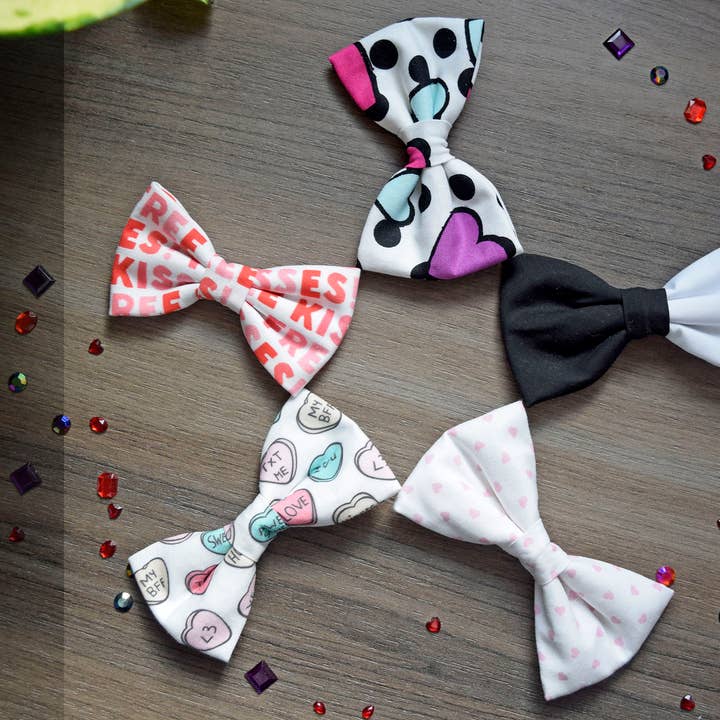 Pack of 30 Valentine's Day Pet Bowties for wholesale by CrazyCoolCat