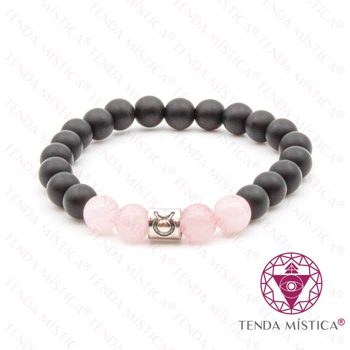 Pink Quartz Bull Sign Bracelet for wholesale by Tenda Mística
