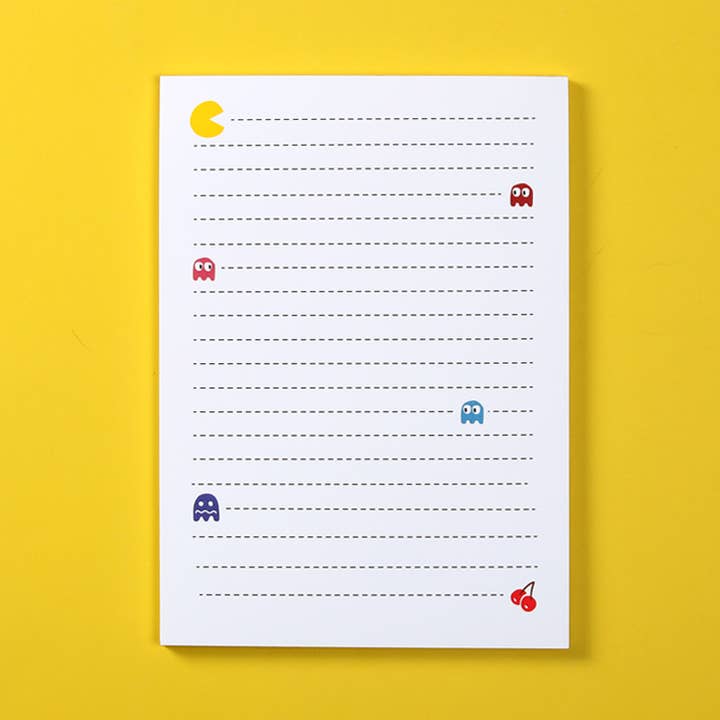Pac Man Notepad for wholesale by Humdrum Paper
