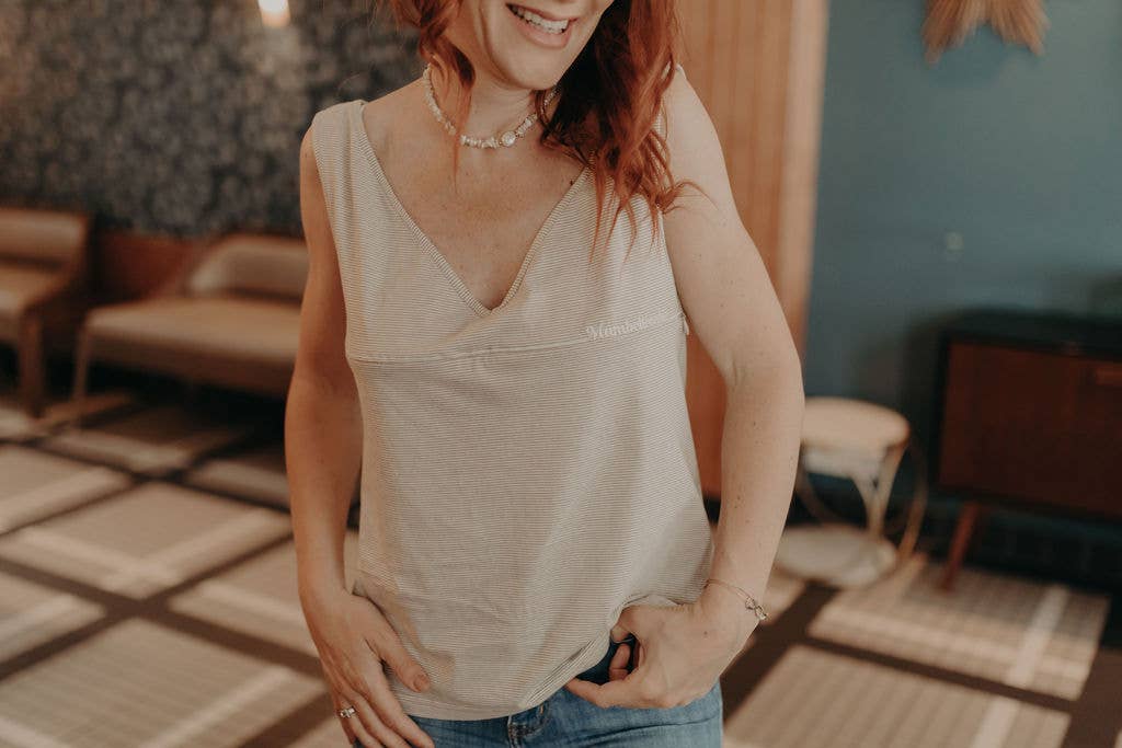 You&Milk - Wholesale Nursing Top - Maternity - White/beige nursing top - Mumbelievable0