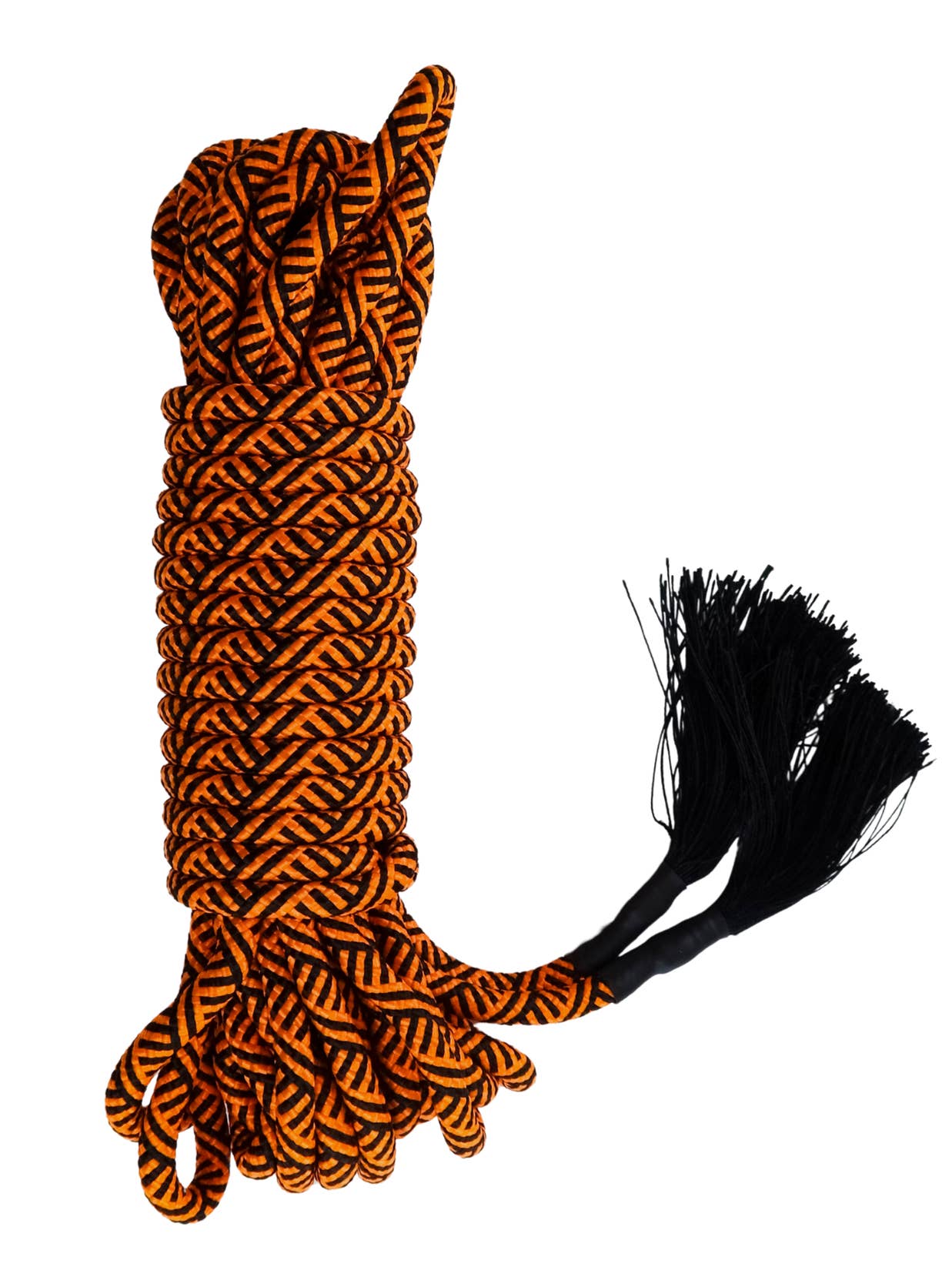 TASSEL NYLON SHIBARI ROPE - ORANGE for wholesale on Faire