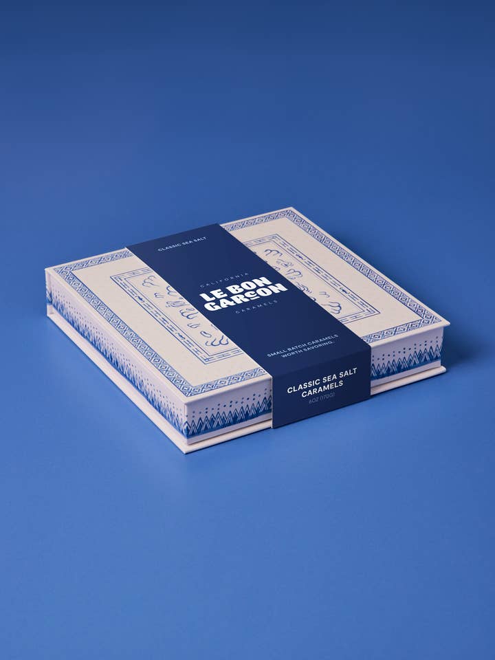 Classic Sea Salt Caramels 6 oz Gift Box for wholesale by Le Bon Garcon