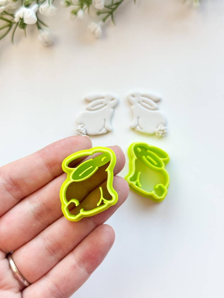 Easter Bunny Polymer Clay Cutter PCC1653 for wholesale by Tera Clay