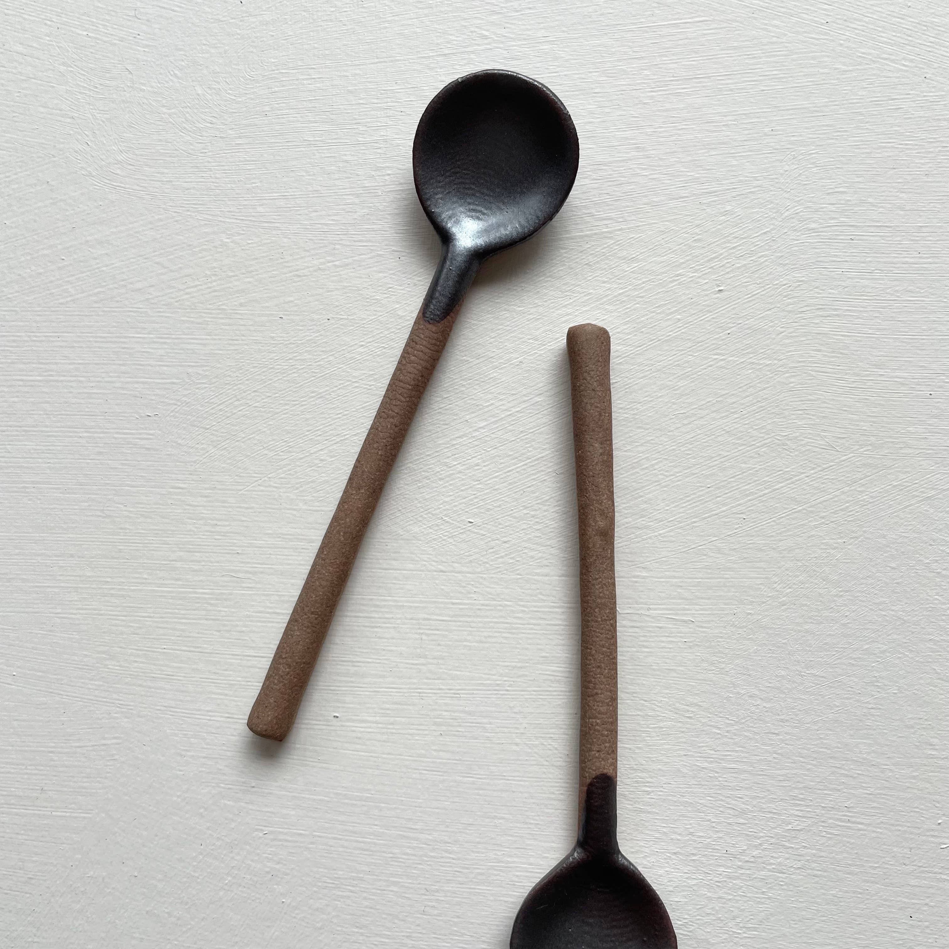 fort & field - Wholesale Kitchen Spoon - Neutral small handmade Japanese pottery coffee or tea spoon8