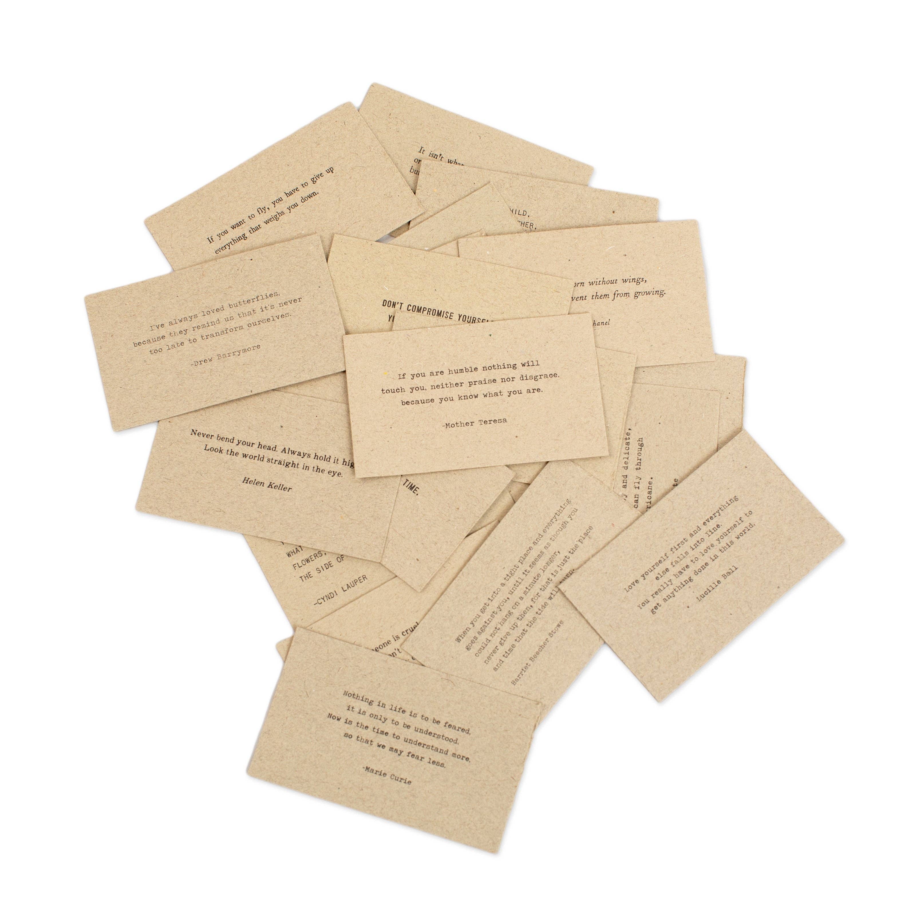 Sugarboo & Co - Vente Assortiments de papeterie/cartes - 50 pensées rassemblées de Sheros sur papier fait main1