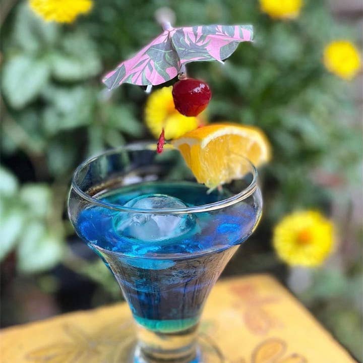 The Tiny Umbrella - Wholesale Cocktail Pick - Pink Palm Cocktail Umbrella3