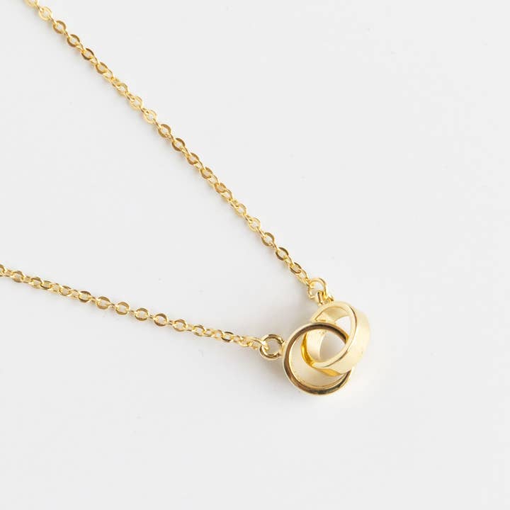 Gold Plated Entwine Pendant Necklace for women for wholesale by Subalian Jewelry