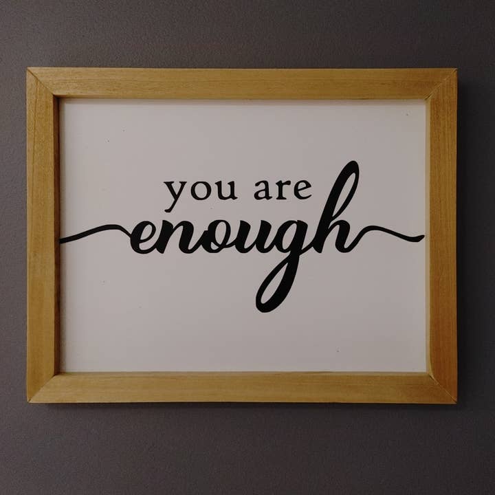 You Are Enough Rustic Wood Sign for wholesale by eCrafty Canada Quality Home Decor