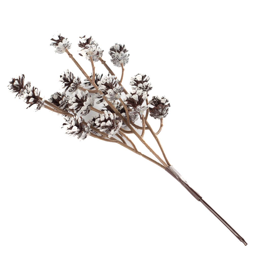 Factory Direct Craft - Wholesale Christmas Decoration - 9-1/2" Mini Snowy Pinecone Stem4