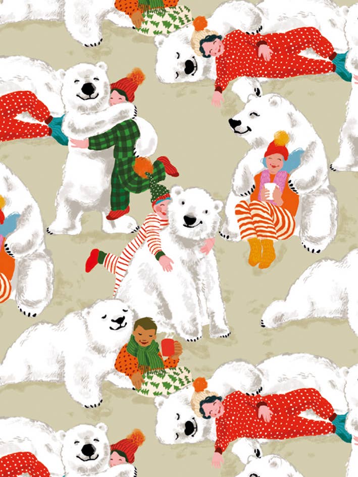 Ursos polares envolvem cartão de Natal por atacado de Noi Publishing