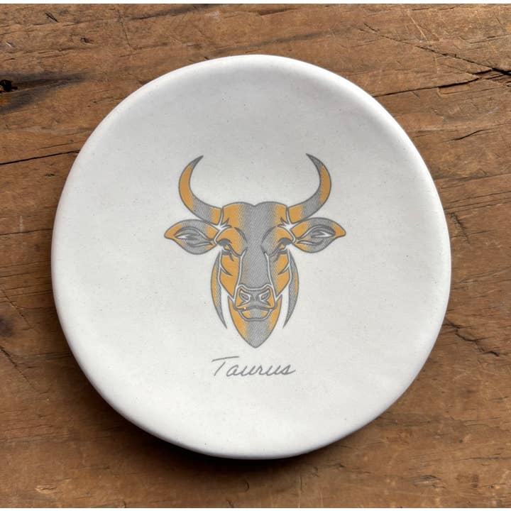 August Ceramics - Wholesale Jewelry Dish - 3.5" Ceramic Zodiac Sign assortment with Tabletop Display 15