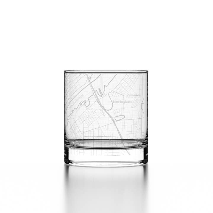 Well Told - Wholesale Cocktail/Liquor Glass - Toledo OH Map Rocks Whiskey Glass