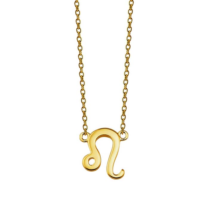 Zodiac Leeuw Ketting Verguld ZN008G Jwls4u voor wholesale door jwls4u