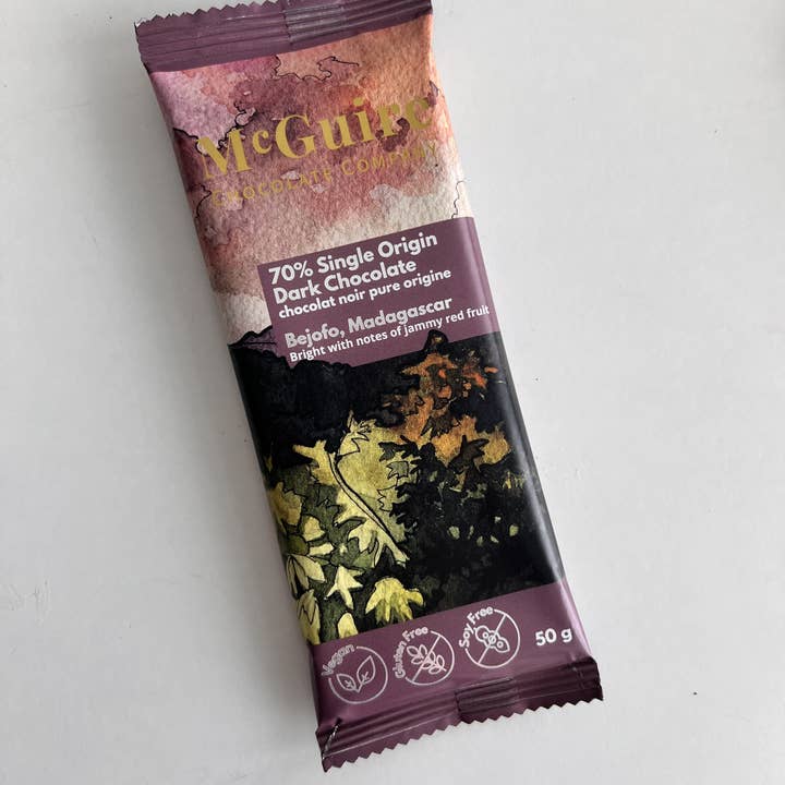 Chocolat noir 70 % Bejofo Estate pour la vente par McGuire Chocolate Company