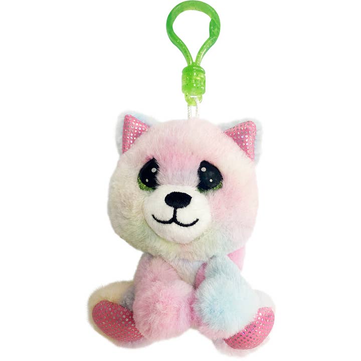 Rainbow Kitten Plush Backpack Clip - Mochi for wholesale by Precious Moments