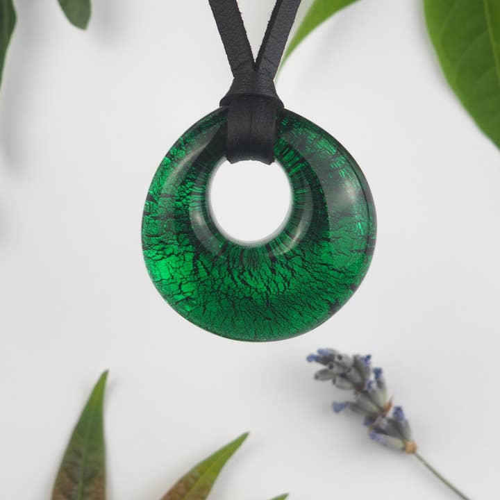 Drusilya Glass Art – Großhandel Kette mit Anhänger/Charm – Zaniah Halskette, handgefertigter Murano-Glas-Schmuck