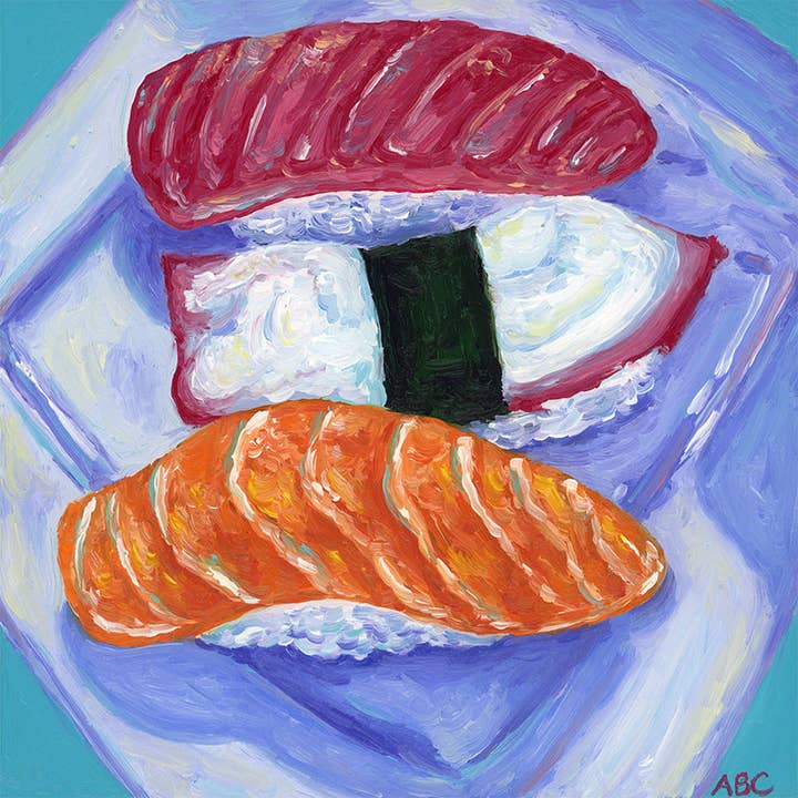 Yummy Nigiri - Fine Art Print for wholesale by Amanda Beth Studio