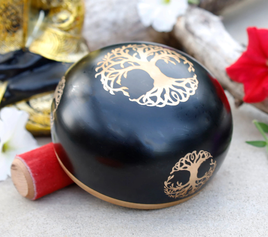 Lungta Imports - Wholesale Meditation Supplies - Singing Bowl Complete Set ~ Tree Of Life ~ Medium Size9