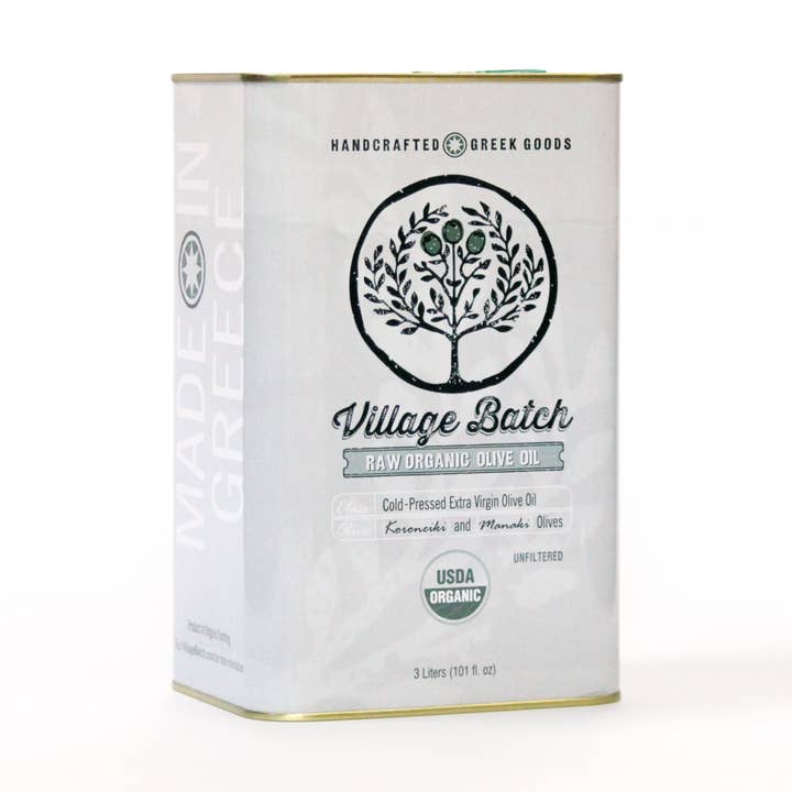 Village Batch - Wholesale Olive Oil - Raw Organic E.V Olive Oil - 101 oz0