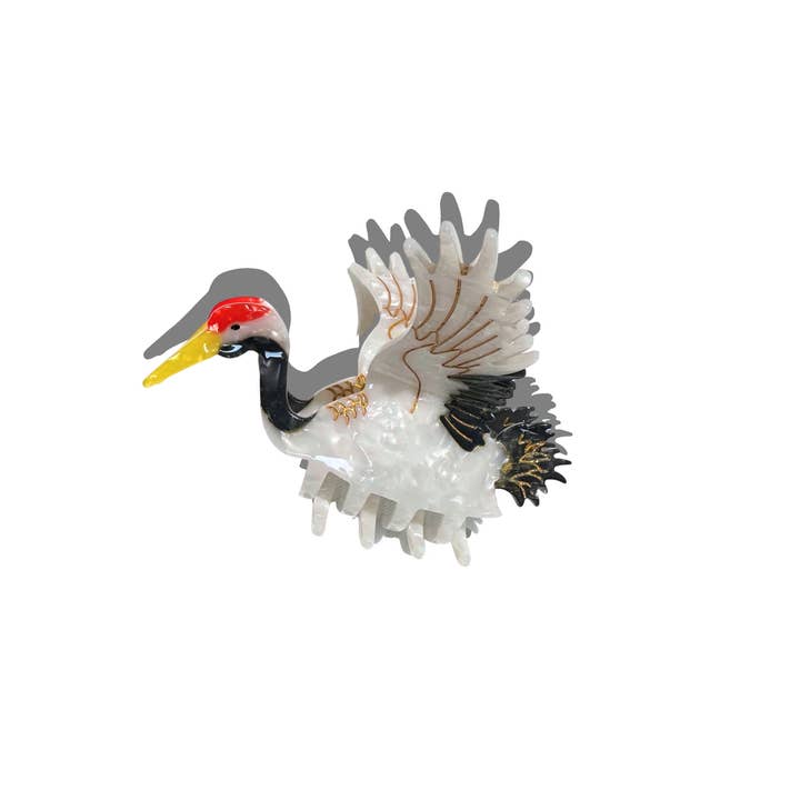 Solar Eclipse - Wholesale Hair Clip - Women's - Hand-painted Crane Bird Claw Hair Clip | Eco-Friendly