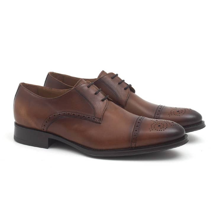 Derby-Lederleder CR-22167-LEATHER für den Großhandel von Caramelo Shoes