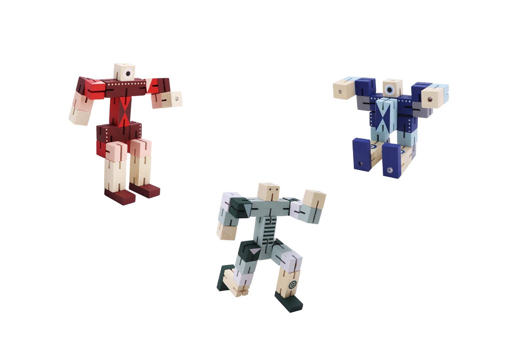 ToysLink - Wholesale Wood toy – Child - Wooden Twist and Lock Robot1