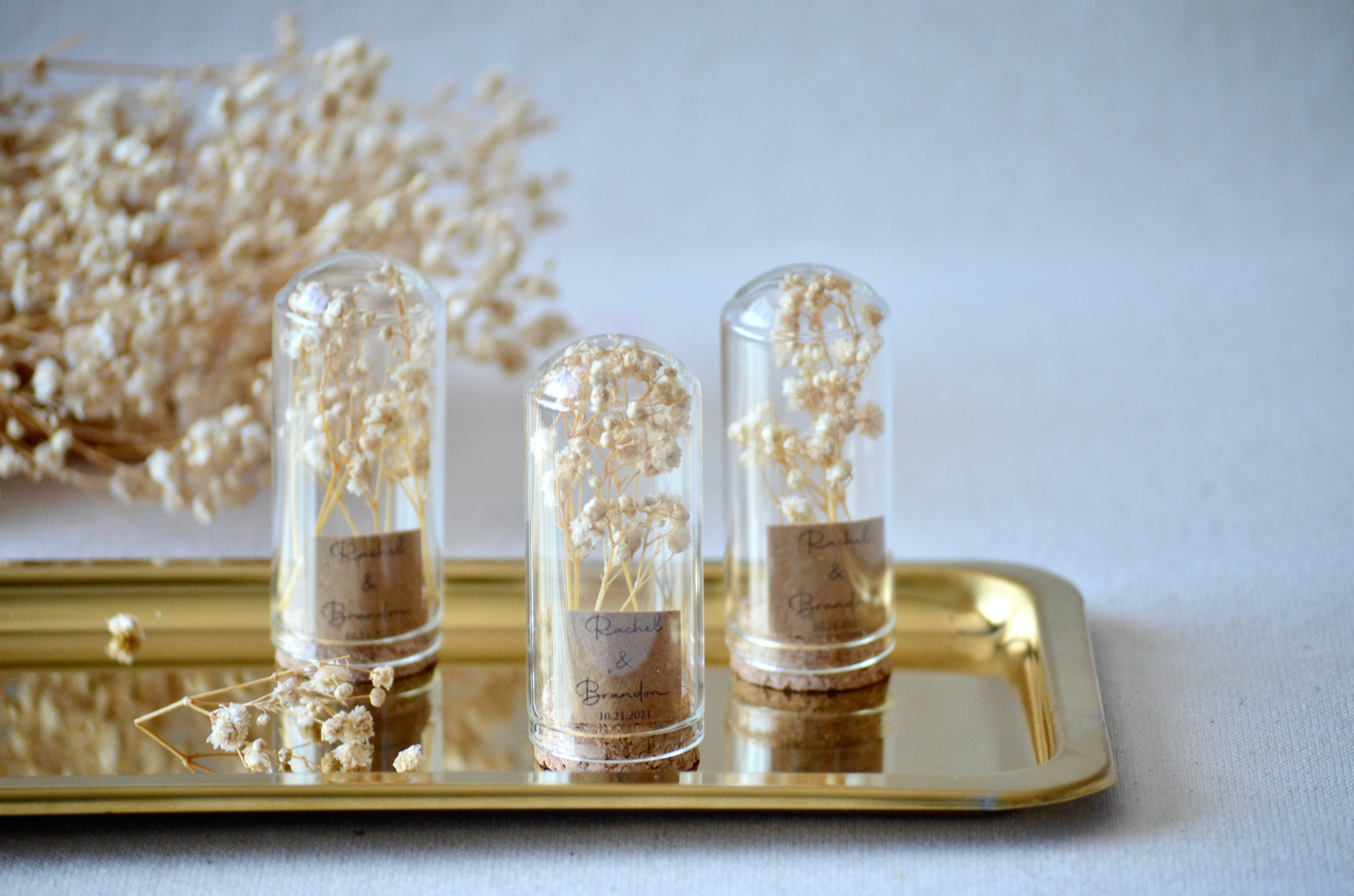 Uniq Favors - Wholesale Party Favor - Souvenir bloem in glazen stolp, feestelijke cadeau's voor bruiloft3