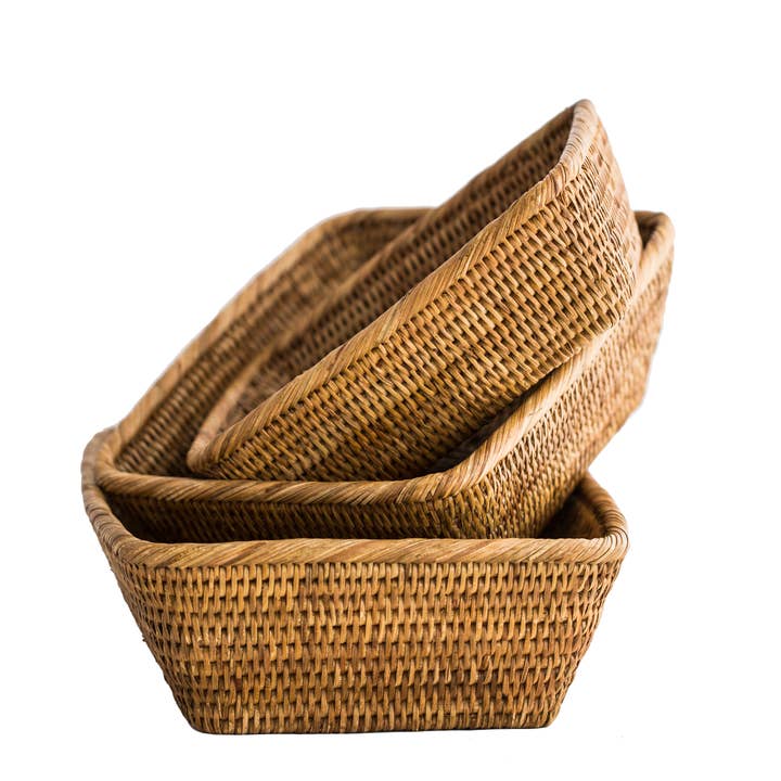 Artifacts Trading Company - Venta al por mayor Cestas - Juego de cestas Artifacts Rattan™ de 3 piezas