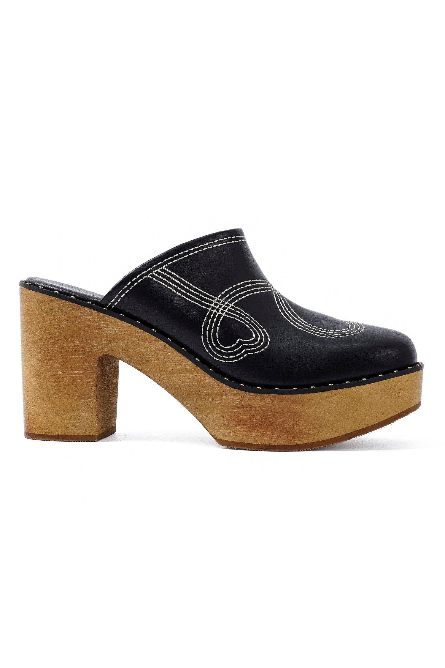 BEAST FASHION – Engroshandel Platform - Dame – PRESLEY-28 Retro Chic Træsplatform Træsko1