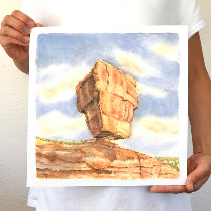 Balanced Rock | Garden of the Gods | Art Print for wholesale by Ivywild Studio
