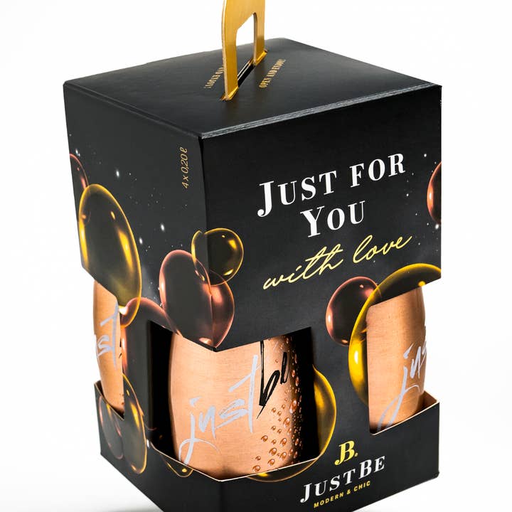 Justbe modern wine drinks - Wholesale Gift Box - JustBe Rosé Gift Box in Black2