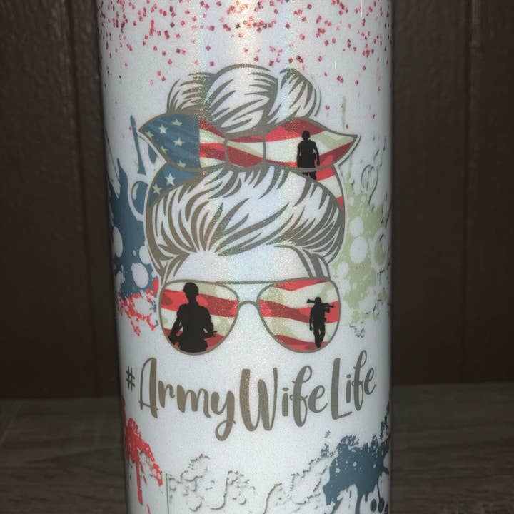 WebbLynn Design LLC. - Wholesale Insulated Mug/Tumbler - Army Wife Tumbler