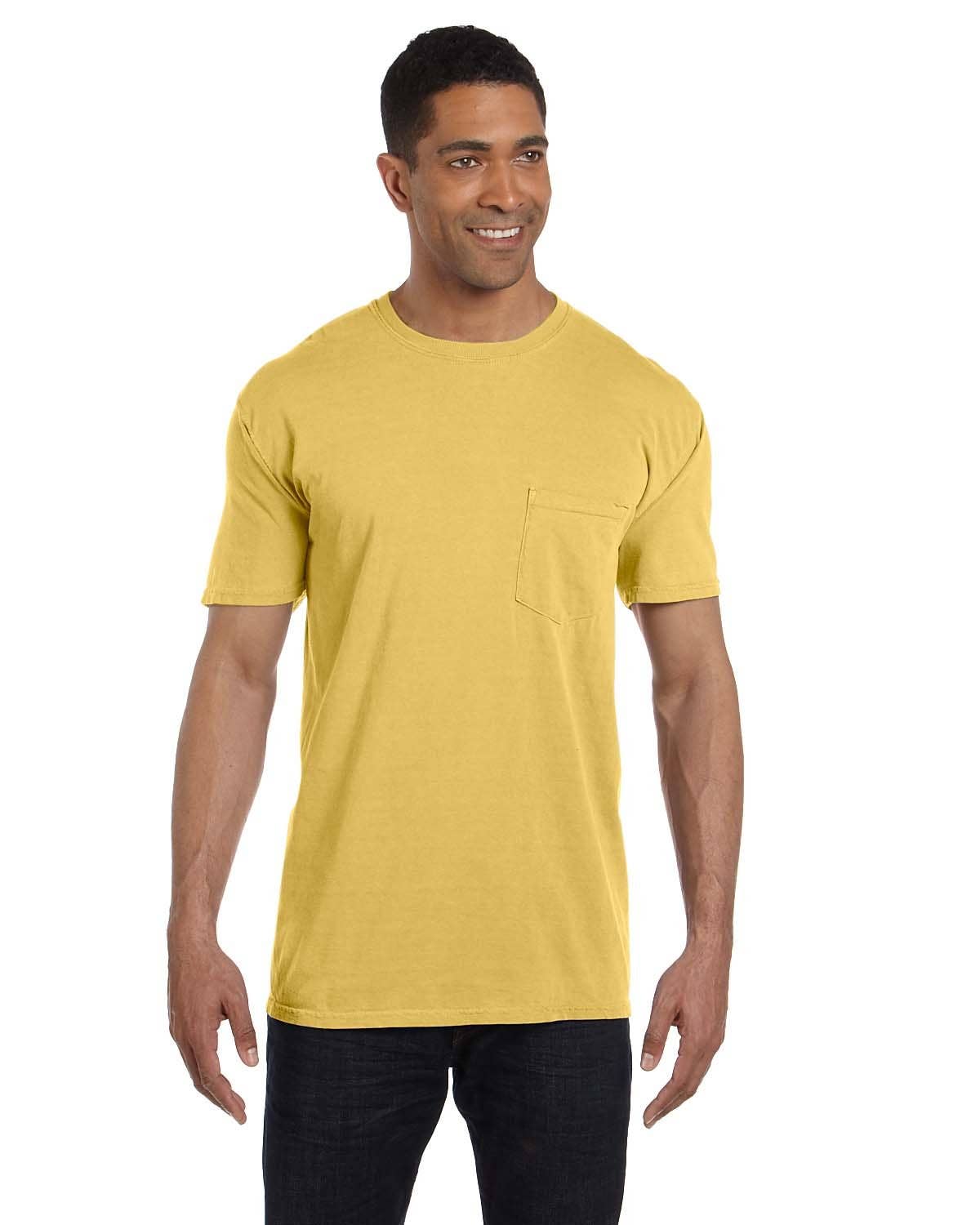 Total Apparel - Wholesale T-Shirt - Unisex - Comfort Colors Garment-Dyed Pocket Blank T-Shirt | 6030CC56