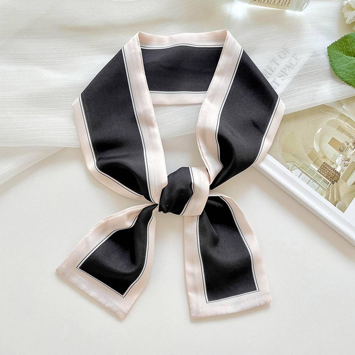 ACCITY - Wholesale Scarf - Women's - Long Thin Ribbon Scarf – Ponytail, Neck, or Purse_CWASC072618
