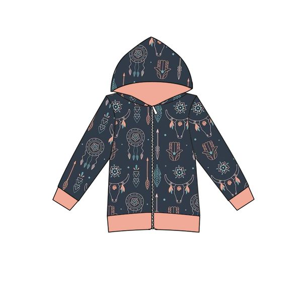 Aier Wholesale - Wholesale Hoodie - Kids - Baby kids hoodie cow western fall tops2
