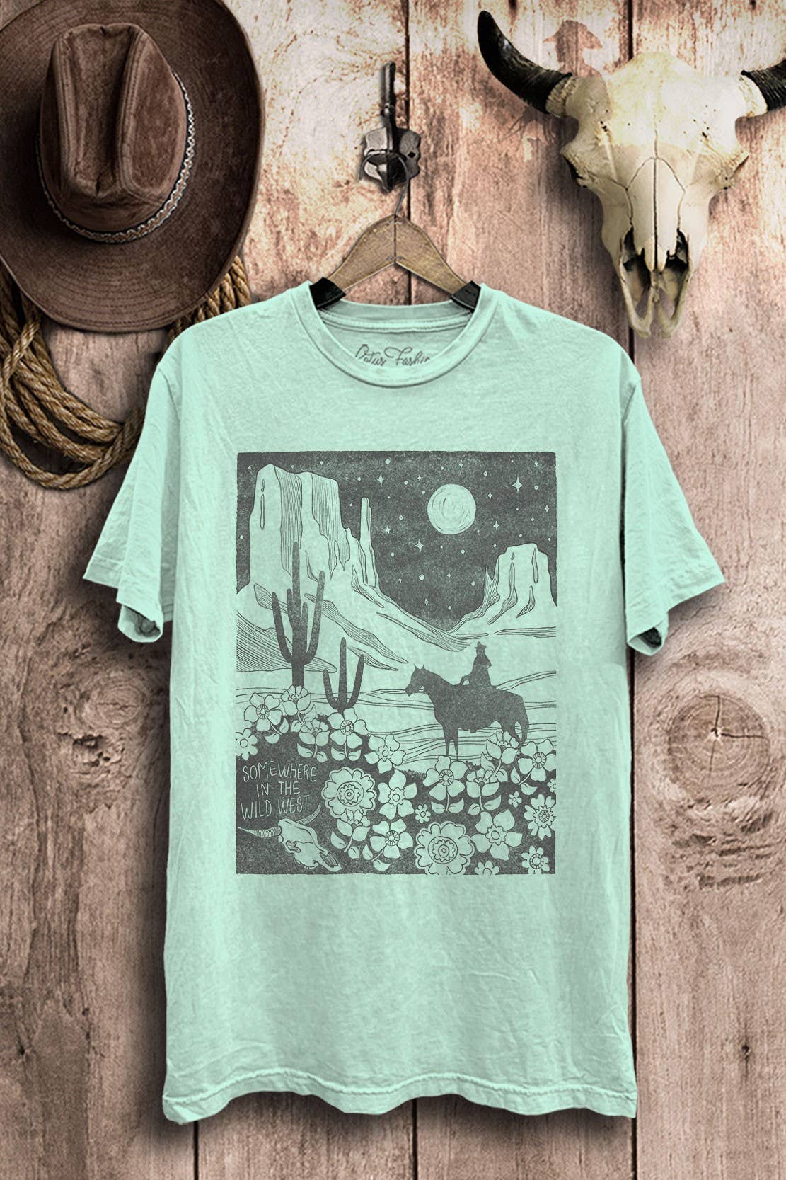 Lotus Fashion Collection - Wholesale Screen Printed T-Shirt - Women's - Somewhere In The Wild West Graphic Top2