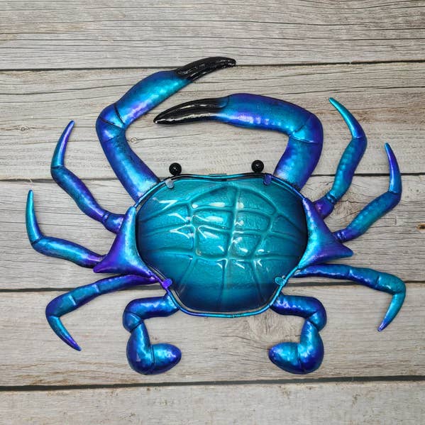 Orlando Warehouse84 - Wholesale Wall Art Set - Glass and Metal Crab Wall Art, Crab Wall Decor