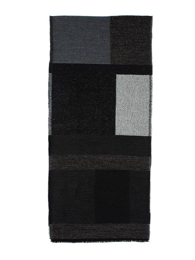 Wool and mohair scarf with patchwork designs for wholesale by Abstract