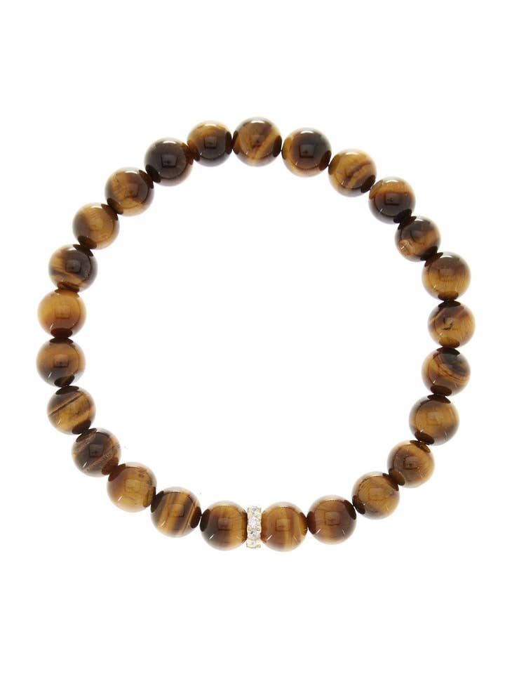 18 Karat vergoldetes CZ-Tigerauge-Armband für den Großhandel von Stephen Oliver