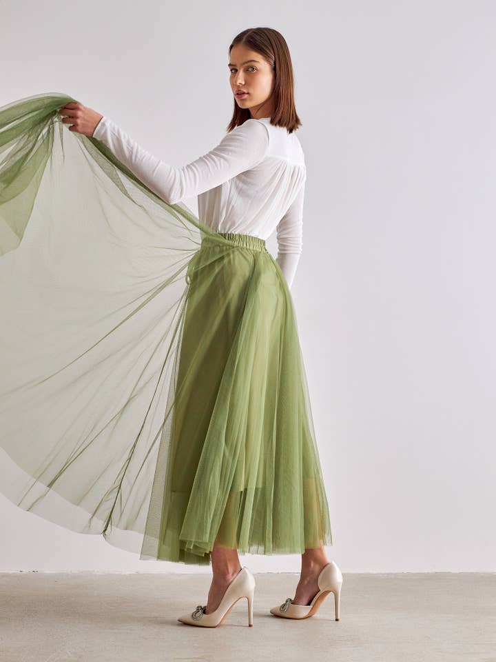 CHOKLATE PARIS - Wholesale Rok - Dames - Aria lange tule rok - CK0807725