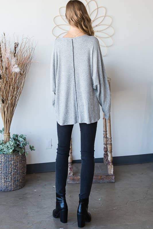 HEIMISH – wholesale Tunic – Women’s – ET6812-10 SOLID RIBBED TOP WITH BUTTON AND STITCH9