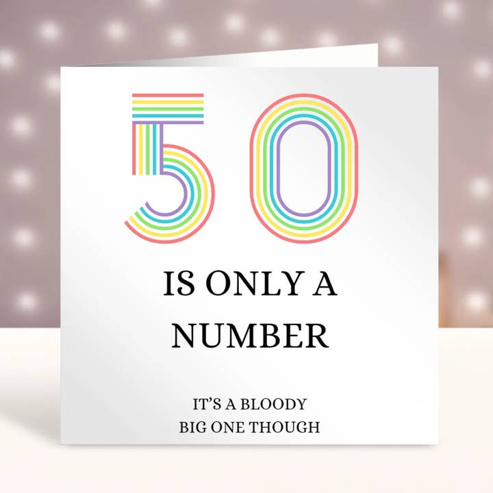 50 Is Only A Number Card (mas é um cartão muito grande) por atacado de Echo and sprout designs