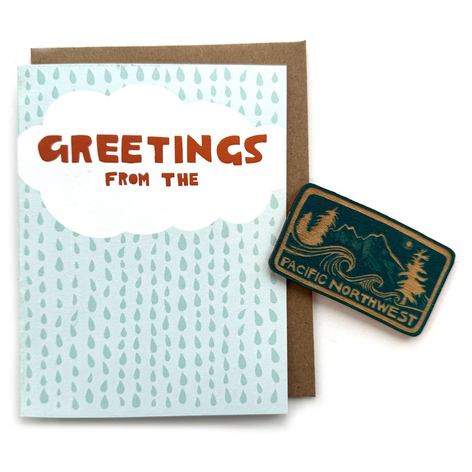 Sarcelle Salutations - Aimant du Nord-Ouest Pacifique avec carte en vente sur Faire1